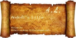 András Lilla névjegykártya