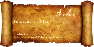 András Lilla névjegykártya