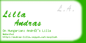lilla andras business card
